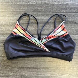 Free People Movement Colorful Striped Sports Bra.  Size XL